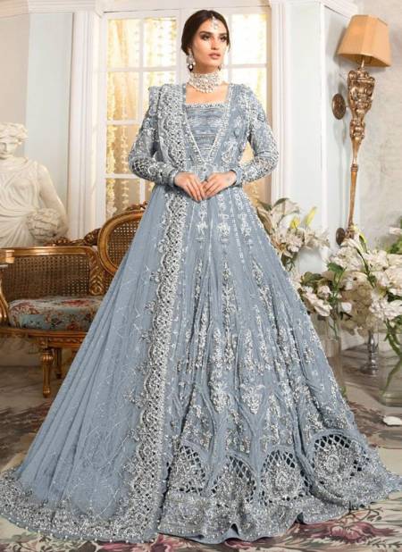 Gray Colour KF 115 New Latest Designer Heavy Butterfly Net Exclusive Pakistani Salwaar Suit Collection 115 E